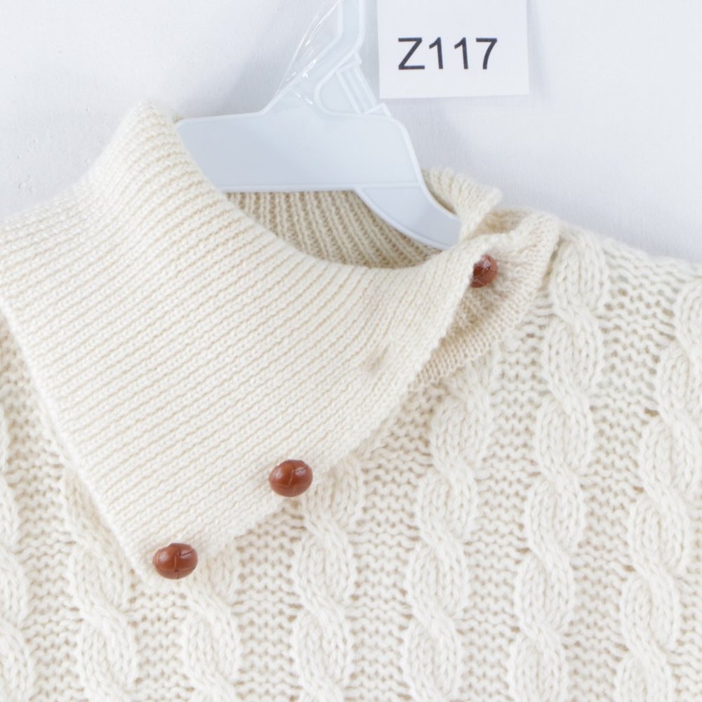Vintage Wool Chunky Knit Asymmetrical Sweater - Picture 4 of 8